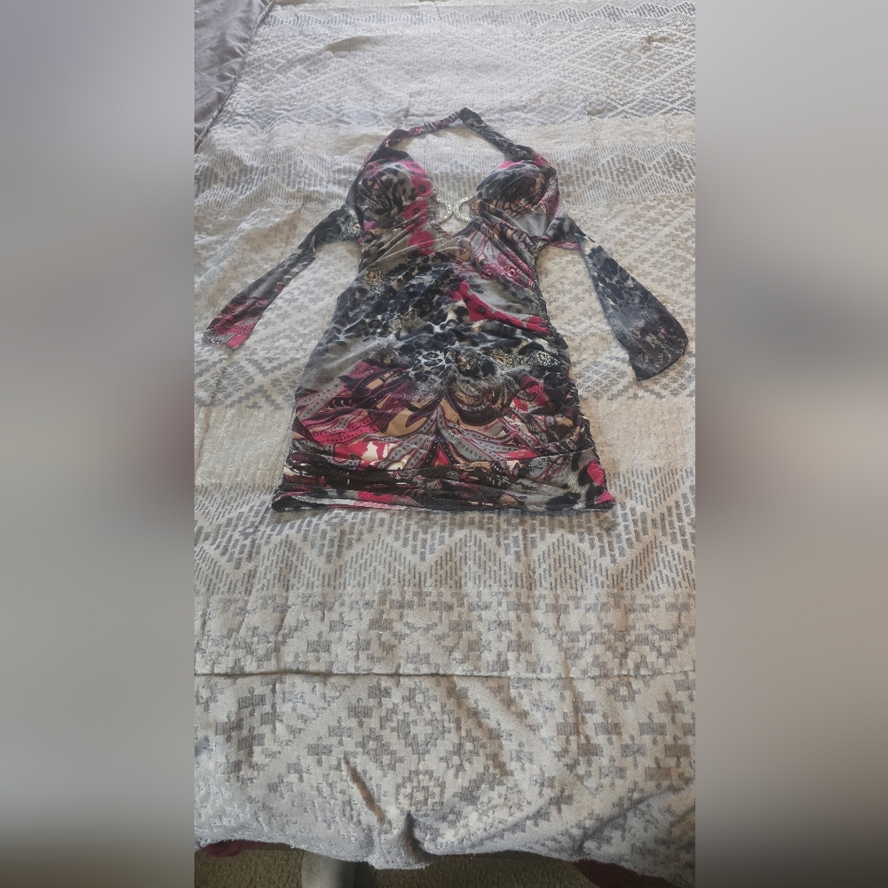 Chic Backless Multicolor Dress - Picture 6 of 7